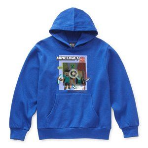 Minecraft Boys Hoodie Royal Blue Size Medium (10-12)